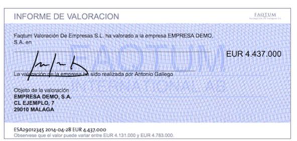 valoración de empresas einforma