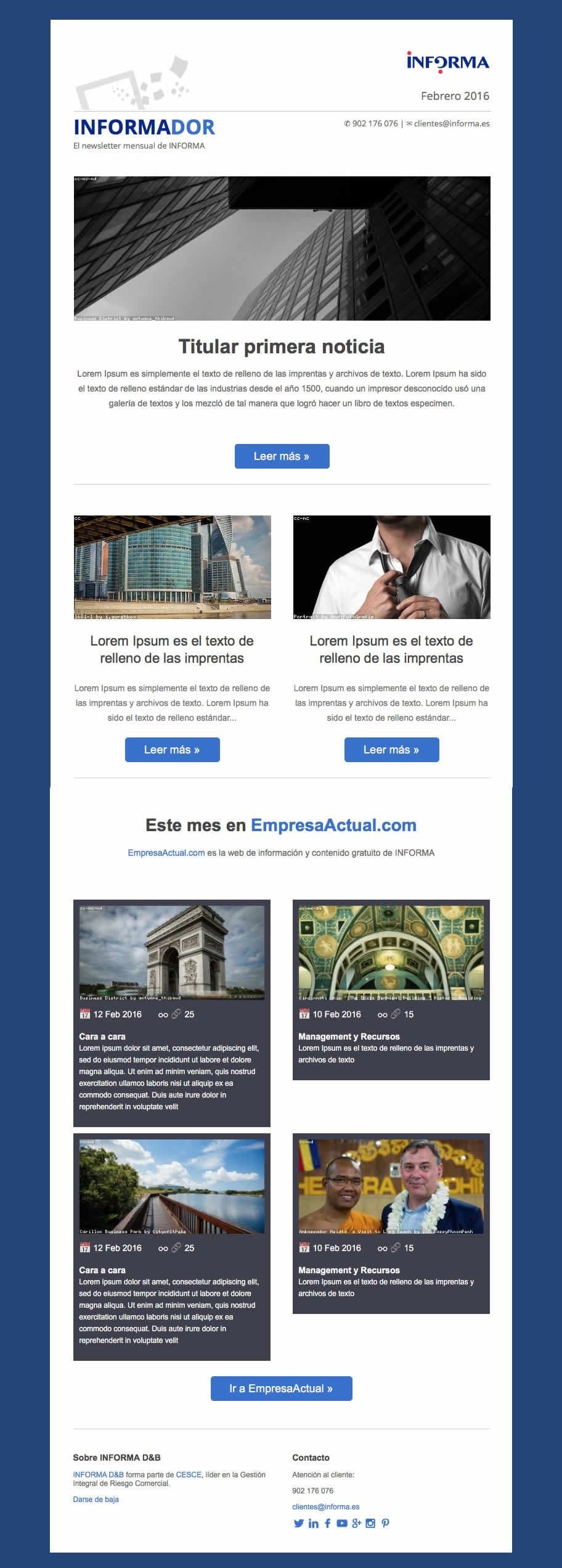 Pantallazo del nuevo InformaDor de Informa D&B