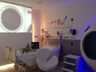 habitación con forma de estación lunar