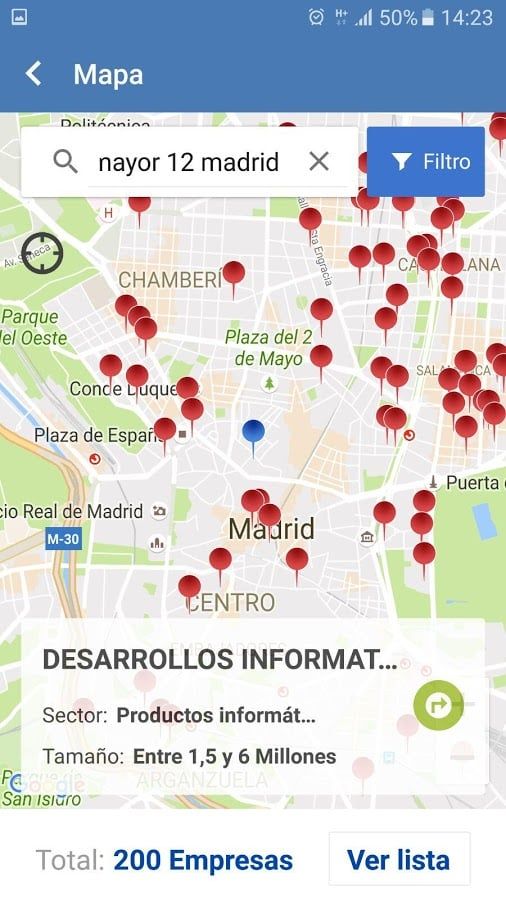 App de eInforma Buscador de empresas