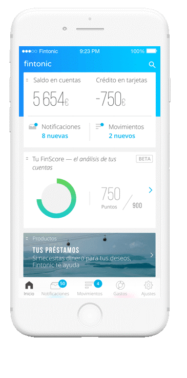 fintonic, una de las herramientas de gestión financiera para pymes