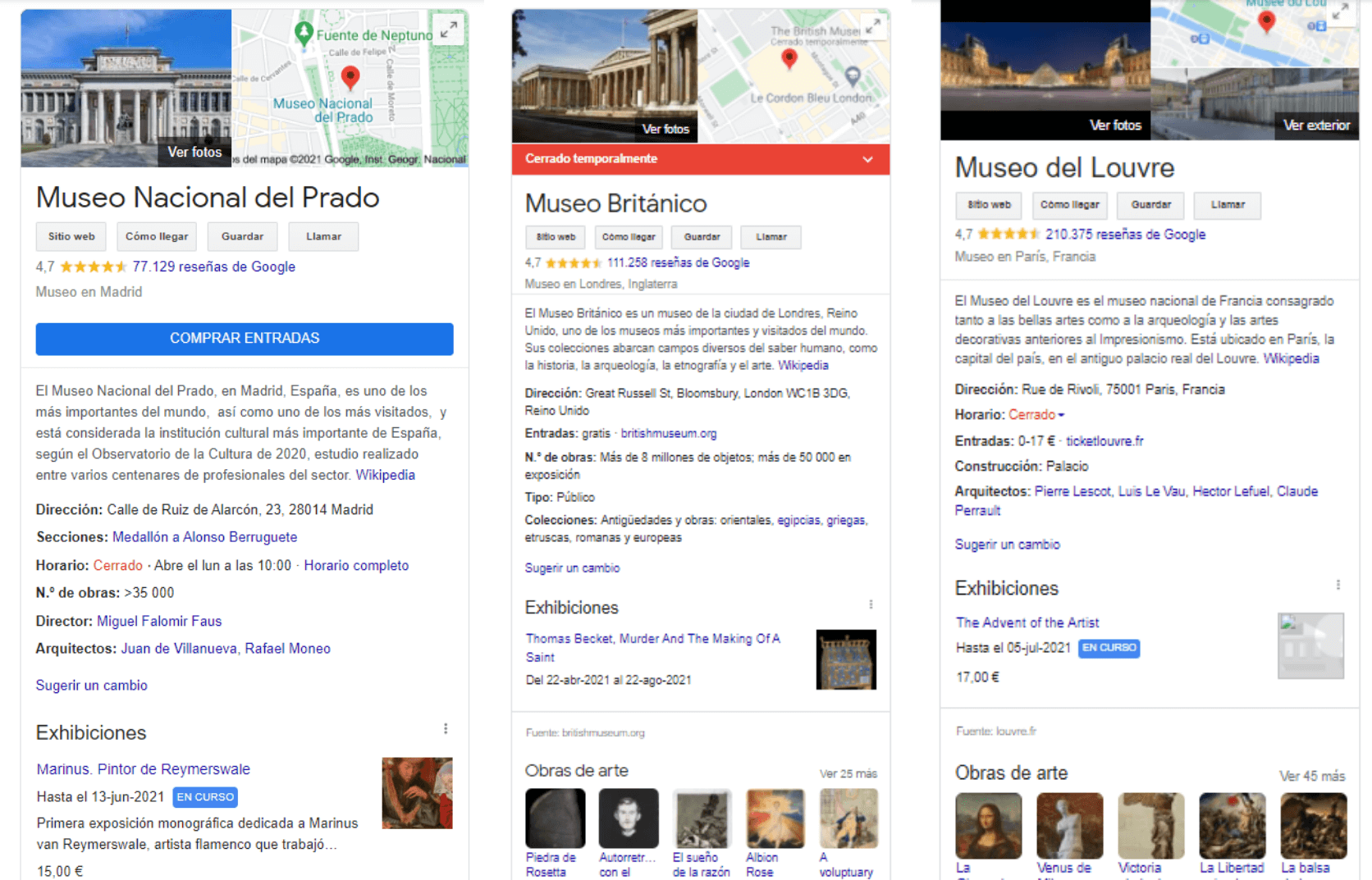 ejemplos de google my business