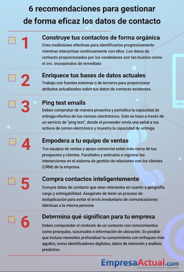 6 recomendaciones para gestionar de forma eficaz los datos de contacto» está bloqueado 6 recomendaciones para gestionar de forma eficaz los datos de contacto